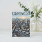 Paris Frankreich Reise Postkarte (Stehend Vorderseite)