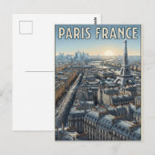 Paris Frankreich Reise Postkarte (Vorne/Hinten)