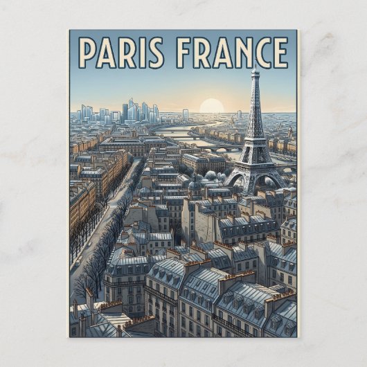 Paris Frankreich Reise Postkarte (Vorderseite)
