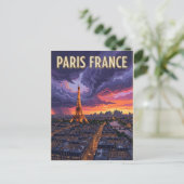 Paris Frankreich Reise Postkarte (Stehend Vorderseite)