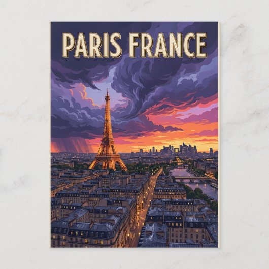 Paris Frankreich Reise Postkarte (Vorderseite)