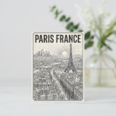 Paris Frankreich Reise Postkarte (Stehend Vorderseite)