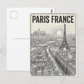 Paris Frankreich Reise Postkarte (Vorne/Hinten)