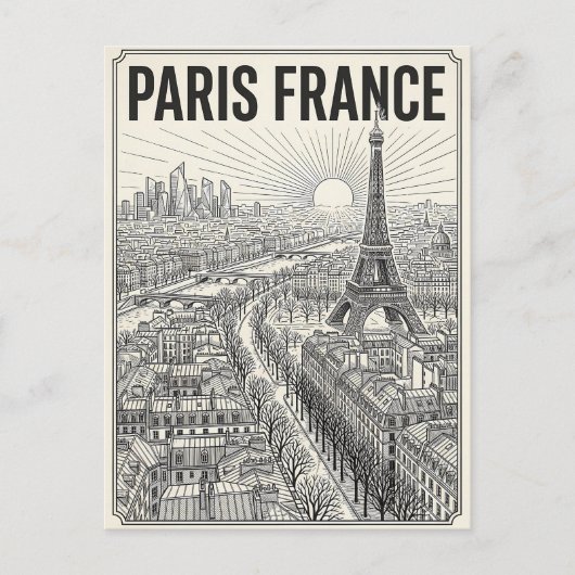 Paris Frankreich Reise Postkarte (Vorderseite)