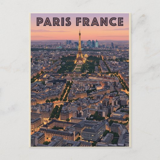 Paris Frankreich Reise Postkarte (Vorderseite)
