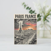 Paris Frankreich Reise Postkarte (Stehend Vorderseite)