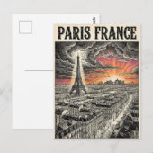 Paris Frankreich Reise Postkarte (Vorne/Hinten)