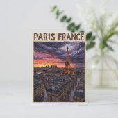 Paris Frankreich Reise Postkarte (Stehend Vorderseite)
