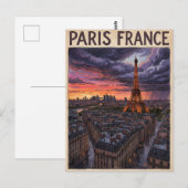 Paris Frankreich Reise Postkarte (Vorne/Hinten)