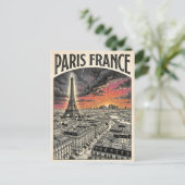 Paris Frankreich Reise Postkarte (Stehend Vorderseite)