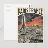 Paris Frankreich Reise Postkarte (Vorne/Hinten)