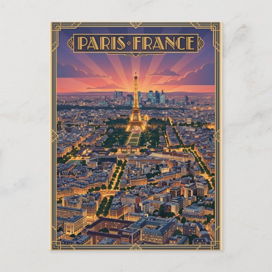 Paris Frankreich Reise Postkarte (Vorderseite)