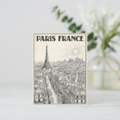 Paris Frankreich Reise Postkarte (Stehend Vorderseite)