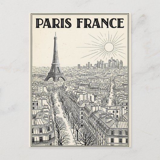 Paris Frankreich Reise Postkarte (Vorderseite)