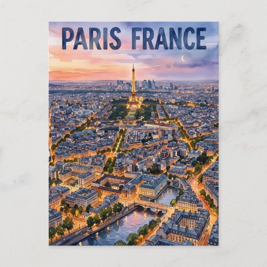 Paris Frankreich Reise Postkarte (Vorderseite)