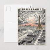 Paris Frankreich Reise Postkarte (Vorne/Hinten)