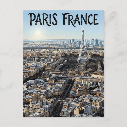 Paris Frankreich Reise  Postkarte (Vorderseite)