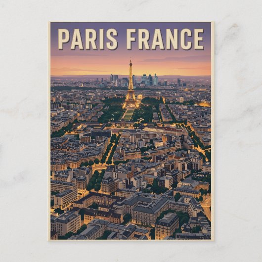 Paris Frankreich Reise Postkarte (Vorderseite)