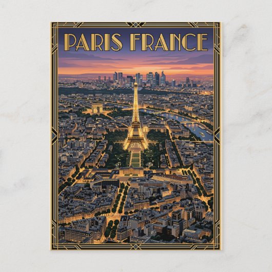 Paris Frankreich Reise Postkarte (Vorderseite)