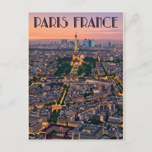 Paris Frankreich Reise Postkarte (Vorderseite)