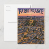 Paris Frankreich Reise  Postkarte (Vorne/Hinten)