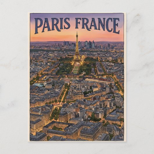 Paris Frankreich Reise  Postkarte (Vorderseite)