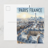 Paris Frankreich Reise Postkarte (Vorne/Hinten)
