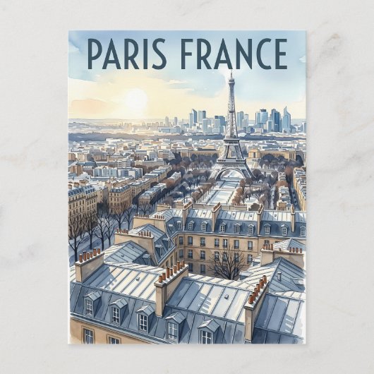 Paris Frankreich Reise Postkarte (Vorderseite)