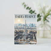 Paris Frankreich Reise Postkarte (Stehend Vorderseite)