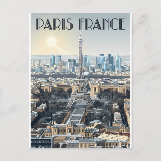 Paris Frankreich Reise Postkarte (Vorderseite)