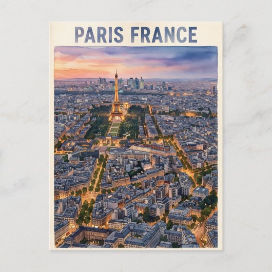 Paris Frankreich Reise Postkarte (Vorderseite)