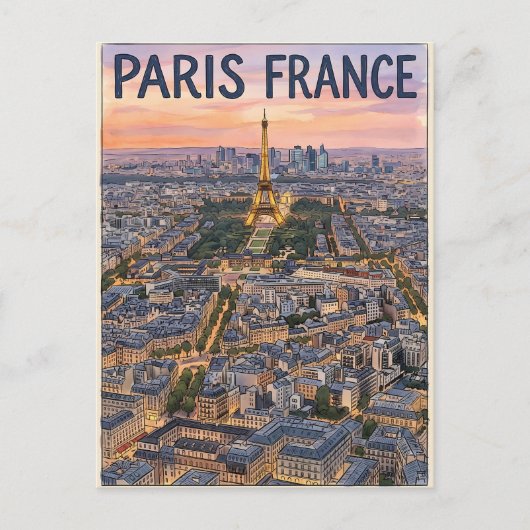 Paris Frankreich Reise Postkarte (Vorderseite)