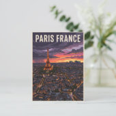 Paris Frankreich Reise Postkarte (Stehend Vorderseite)