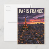 Paris Frankreich Reise Postkarte (Vorne/Hinten)