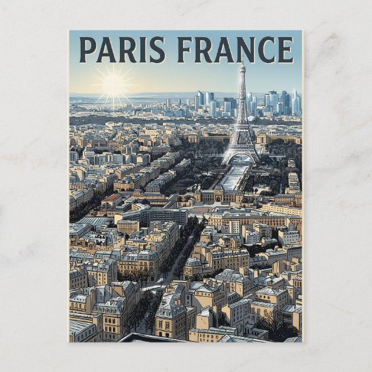 Paris Frankreich Reise Postkarte (Vorderseite)