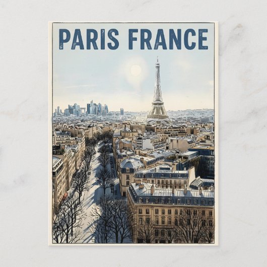 Paris Frankreich Reise Postkarte (Vorderseite)