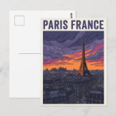 Paris Frankreich Reise Postkarte (Vorne/Hinten)