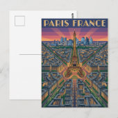 Paris Frankreich Reise Postkarte (Vorne/Hinten)