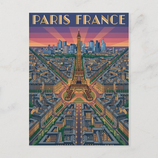 Paris Frankreich Reise Postkarte (Vorderseite)