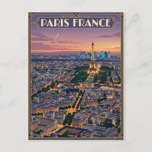 Paris Frankreich Reise Postkarte (Vorderseite)