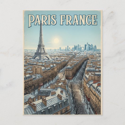 Paris Frankreich Reise Postkarte (Vorderseite)