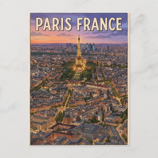 Paris Frankreich Reise  Postkarte (Vorderseite)