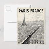Paris Frankreich Reise Postkarte (Vorne/Hinten)