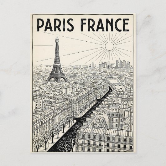 Paris Frankreich Reise Postkarte (Vorderseite)