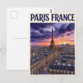 Paris Frankreich Reise Postkarte (Vorne/Hinten)