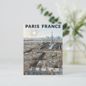 Paris Frankreich Reise Postkarte (Stehend Vorderseite)