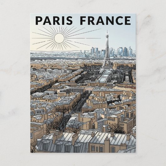 Paris Frankreich Reise Postkarte (Vorderseite)