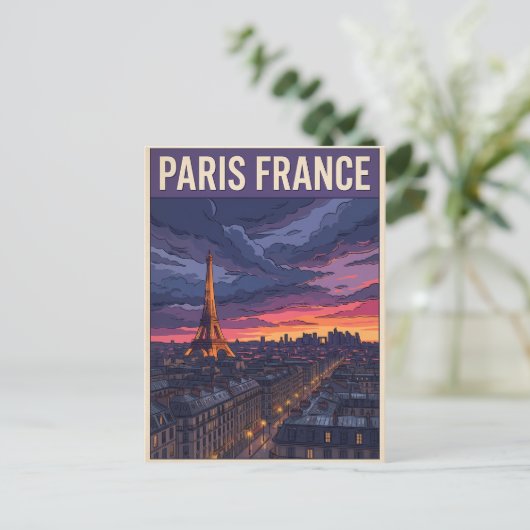 Paris Frankreich Reise Postkarte (Stehend Vorderseite)