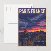 Paris Frankreich Reise Postkarte (Vorne/Hinten)