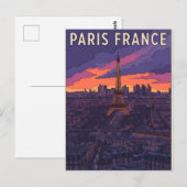 Paris Frankreich Reise Postkarte (Vorne/Hinten)
